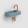 Clou New Flush CL0338030 umywalka 36x18 cm prostokątna ścienna-nablatowa niebieska zdj.4