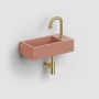 Clou New Flush CL0340030 umywalka 36x18 cm prostokątna ścienna-nablatowa różowa zdj.4