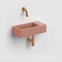 Clou New Flush CL0340031 umywalka 36x18 cm prostokątna ścienna-nablatowa różowa zdj.4