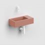 Clou New Flush CL0340031 umywalka 36x18 cm prostokątna ścienna-nablatowa różowa zdj.5