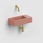 Clou New Flush CL0340031 umywalka 36x18 cm prostokątna ścienna-nablatowa różowa zdj.6