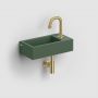 Clou New Flush CL0342030 umywalka 36x18 cm prostokątna ścienna-nablatowa zielona zdj.4