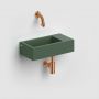 Clou New Flush CL0342031 umywalka 36x18 cm prostokątna ścienna-nablatowa zielona zdj.4
