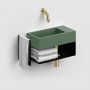 Clou New Flush CL0342031 umywalka 36x18 cm prostokątna ścienna-nablatowa zielona zdj.7