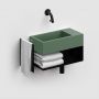 Clou New Flush CL0342031 umywalka 36x18 cm prostokątna ścienna-nablatowa zielona zdj.8