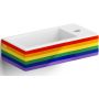 Clou New Flush CL0369030 umywalka 36x18 cm prostokątna ścienna-nablatowa biała zdj.1