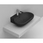 Ceramica Dolomite Mirto D461481 umywalka 65x46 cm owalna meblowa czarna zdj.1