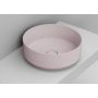 Ceramica Dolomite Noemi D310565 umywalka 44x44 cm okrągła nablatowa różowa zdj.1