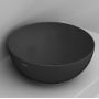 Ceramica Dolomite Noemi D310681 umywalka 44x44 cm okrągła nablatowa czarna zdj.1