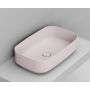 Ceramica Dolomite Noemi D311065 umywalka 62x38 cm prostokątna nablatowa różowa zdj.1
