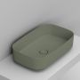 Ceramica Dolomite Noemi D311075 umywalka 62x38 cm prostokątna nablatowa zielona zdj.1