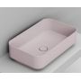 Ceramica Dolomite Noemi D311265 umywalka 64x38.5 cm prostokątna nablatowa różowa zdj.1