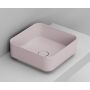Ceramica Dolomite Noemi D311765 umywalka 40x40 cm kwadratowa nablatowa różowa zdj.1