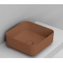 Ceramica Dolomite Noemi D311775 umywalka 40x40 cm kwadratowa nablatowa brąz/beż zdj.1