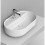 Ceramica Dolomite Noemi D312001 umywalka 65x40 cm owalna nablatowa biała zdj.1