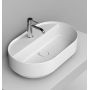Ceramica Dolomite Noemi D312041 umywalka 65x40 cm owalna nablatowa biała zdj.1