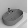 Ceramica Dolomite Noemi D312045 umywalka 65x40 cm owalna nablatowa szary/kamień zdj.1