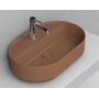 Ceramica Dolomite Noemi D312061 umywalka 65x40 cm owalna nablatowa brąz/beż zdj.1