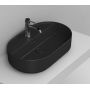Ceramica Dolomite Noemi D312081 umywalka 65x40 cm owalna nablatowa czarna zdj.1