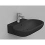 Ceramica Dolomite Mirto D461181 umywalka 65x46 cm owalna ścienna czarna zdj.1
