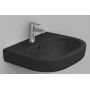 Ceramica Dolomite D461281 umywalka 60x48 cm owalna ścienna czarna zdj.1