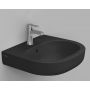 Ceramica Dolomite Mirto D461381 umywalka 55x48 cm owalna ścienna czarna zdj.1