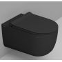 Ceramica Dolomite Mirto Round D475781 miska wc wisząca bez kołnierza ze spłukiwaniem wirowym czarny mat zdj.1