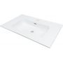 Deante Tubo CTU6U8W umywalka 81x46.2 cm prostokątna wpuszczana biała zdj.1