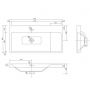 Defra Bonito 1074 umywalka 81x42.3 cm prostokątna meblowa biała zdj.2