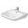 Duravit D-Code 23126000002 umywalka 60x55.5 cm prostokątna dla niepełnosprawnych biała zdj.1