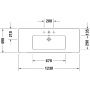 Duravit ME by Starck 23361200601 umywalka 123x49 cm prostokątna ścienna-meblowa biała zdj.2