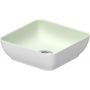 Duravit Sivida 266003FG00 umywalka 30x30 cm kwadratowa nablatowa biała-zielona zdj.1