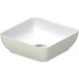 Duravit Sivida 266003FH00 umywalka 30x30 cm kwadratowa nablatowa biała-zielona zdj.1