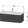 Duravit Happy D.2 Plus HP4349E22220000 umywalka z szafką 117.5 cm białą zdj.2