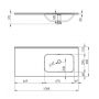Elita Skappa 146035 umywalka 100.8x46 cm prostokątna meblowa biała zdj.2