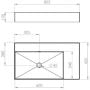 Elita Level RE041461216210 umywalka 80.5x45.5 cm prostokątna ścienna biała-niebieska zdj.2