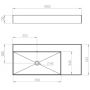 Elita Level RE041461187020 umywalka 100.5x45.5 cm prostokątna ścienna zdj.2