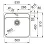 Franke Smart SRX 1270720295 zlewozmywak stalowy 53x51 cm stal zdj.3