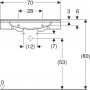 Geberit Publica 402170016 umywalka 70x55 cm prostokątna ścienna dla niepełnosprawnych biała zdj.4