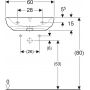 Geberit Selnova Comfort 502769007 umywalka 60x55 cm prostokątna dla niepełnosprawnych biała zdj.2