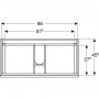 Geberit Modo 502880011 szafka 99x47.9x55 cm podumywalkowa wisząca biały zdj.2