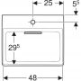 Geberit One 505019001 umywalka 50x41 cm prostokątna ścienna-wpuszczana biała zdj.2