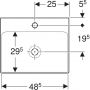 Geberit One 505020016 umywalka 50x41 cm prostokątna biała zdj.2