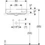 Geberit One 505031016 umywalka 50x41 cm prostokątna nablatowa biała zdj.3