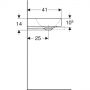 Geberit One 505031016 umywalka 50x41 cm prostokątna nablatowa biała zdj.4