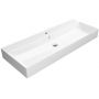 GSI Kube X 9424011 umywalka 120x47 cm prostokątna ścienna biała zdj.1