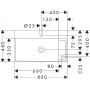 Hansgrohe Xelu Q 60319450 umywalka 80x48 cm prostokątna ścienna-meblowa biała zdj.2