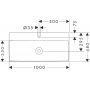 Hansgrohe Xelu Q 60321450 umywalka 100x48 cm prostokątna ścienna-meblowa biała zdj.2