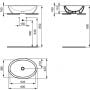 Ideal Standard Strada K0784V3 umywalka 60x42 cm owalna nablatowa czarna zdj.2