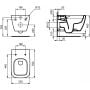 Ideal Standard I Life B T461458 miska wc wisząca bez kołnierza szary połysk zdj.2